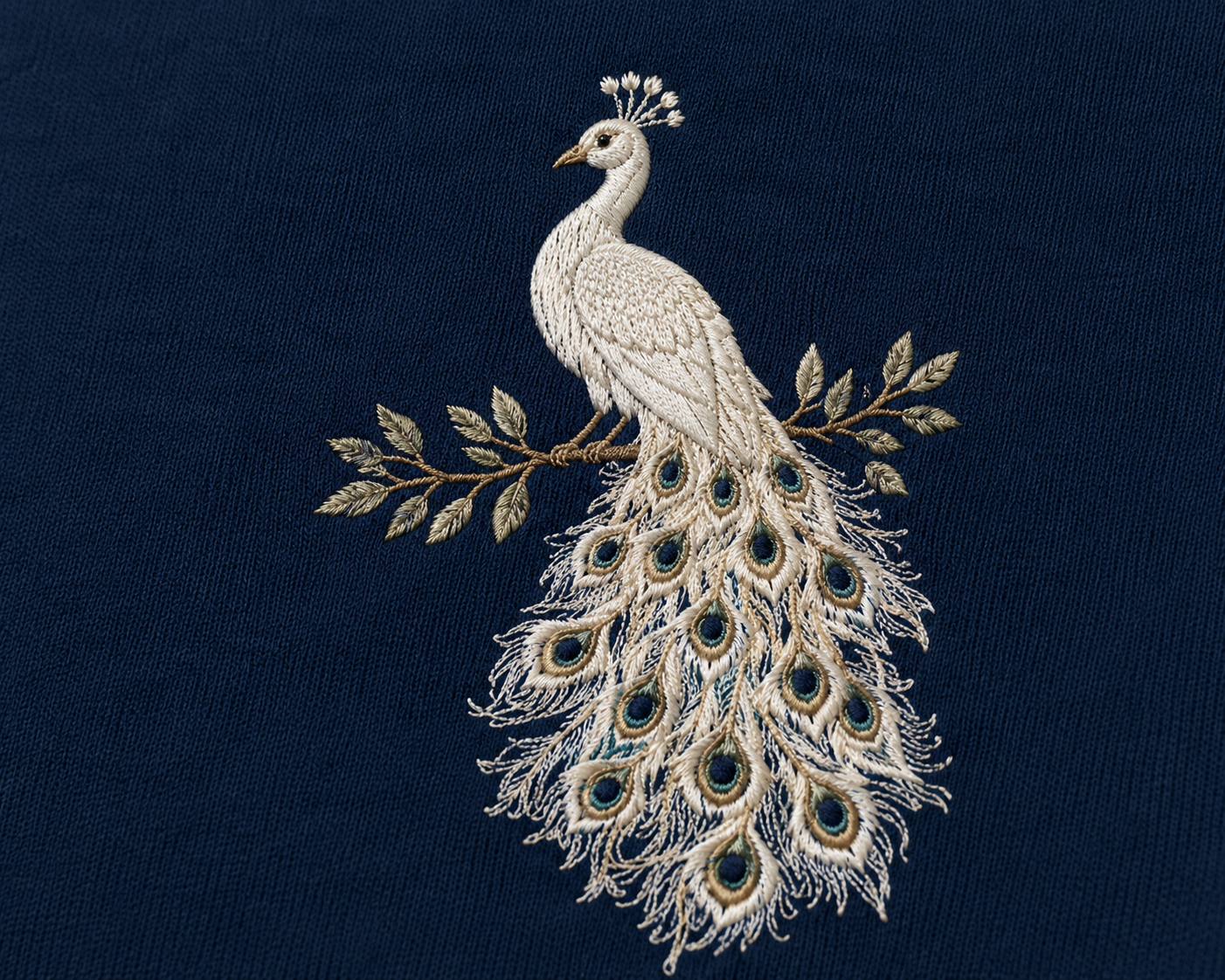 CYAN- RARE WHITE PEACOCK UNISEX TSHIRT