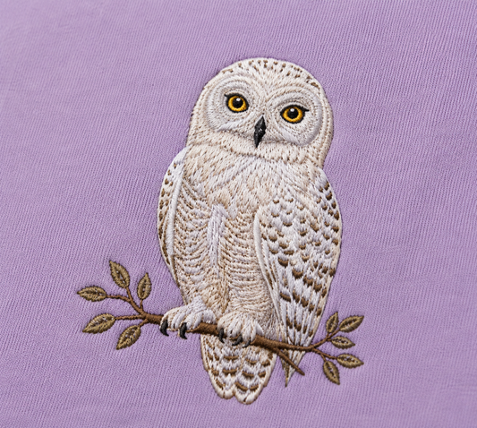 SNOW OWL - UNISEX LILAC TSHIRTS