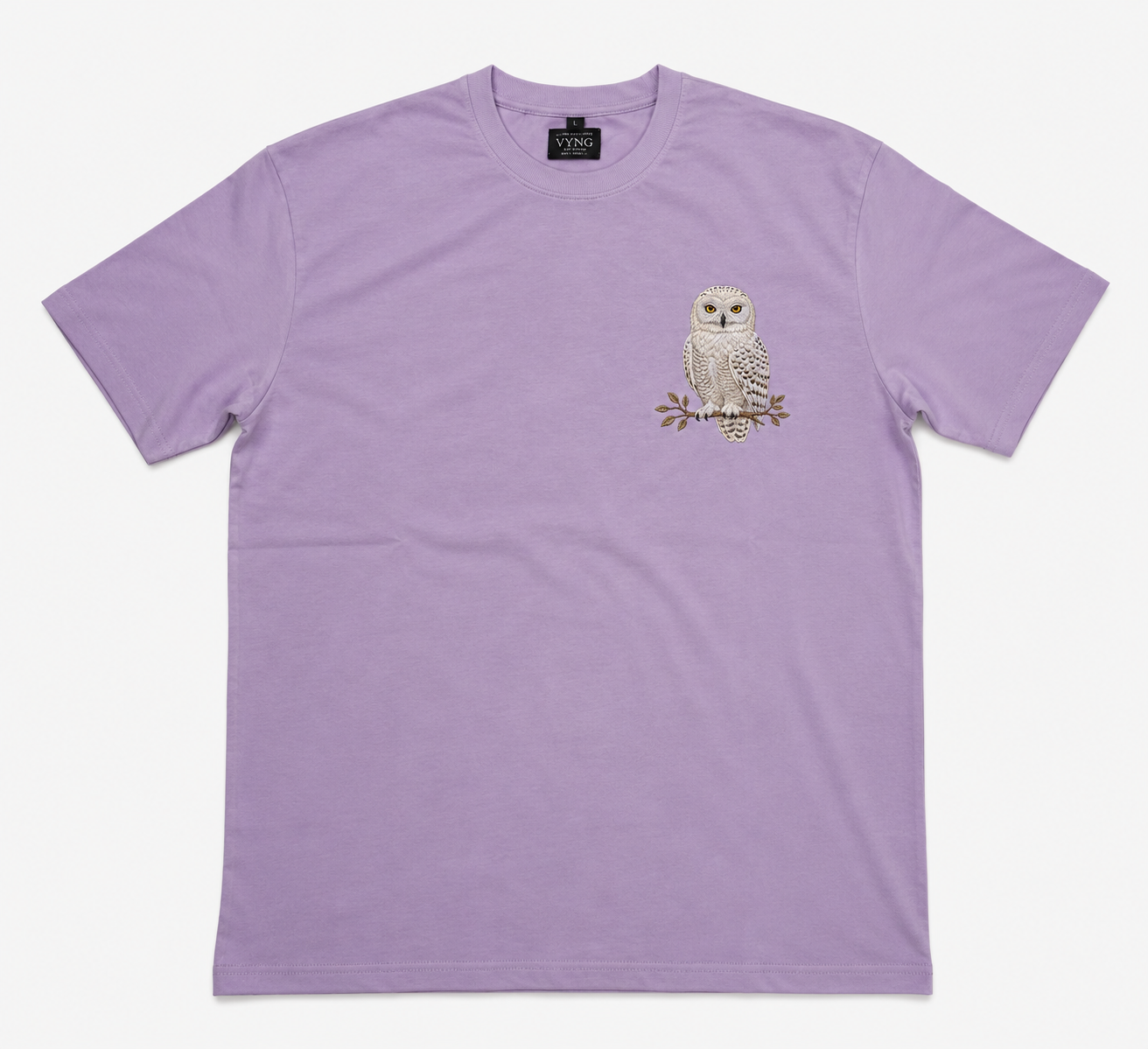 SNOW OWL - UNISEX LILAC TSHIRTS