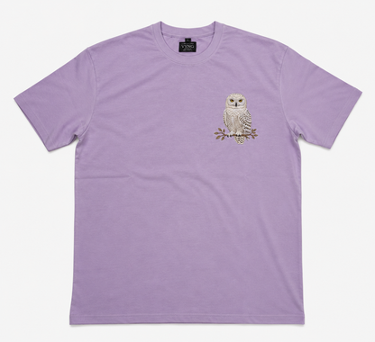 SNOW OWL - UNISEX LILAC TSHIRTS