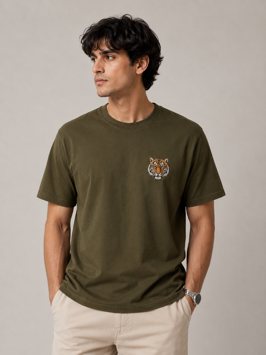 GREEN - BENGAL TIGER UNISEX TSHIRTS