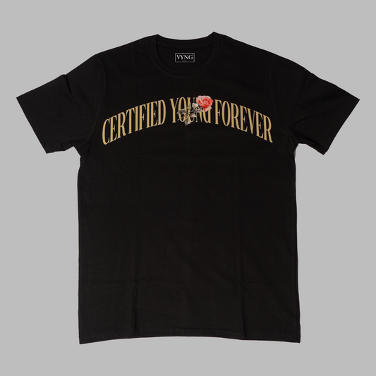 Certified Young Forever - Black Tee