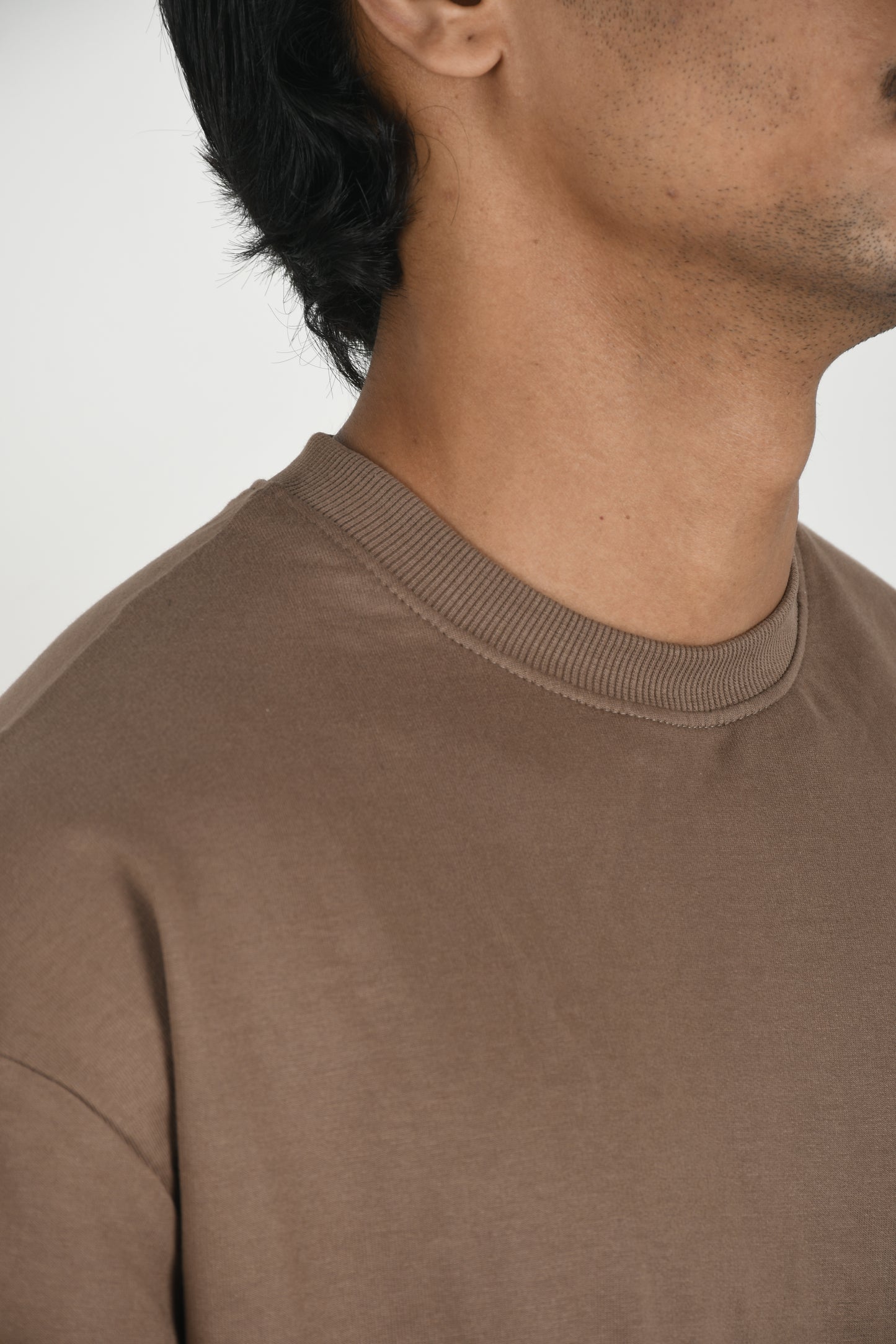 Chocolate - Basic Solid Oversized Cotton Tee