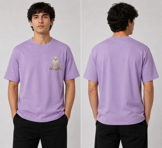 SNOW OWL - UNISEX LILAC TSHIRTS
