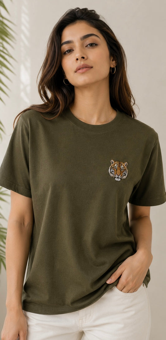 GREEN - BENGAL TIGER UNISEX TSHIRTS