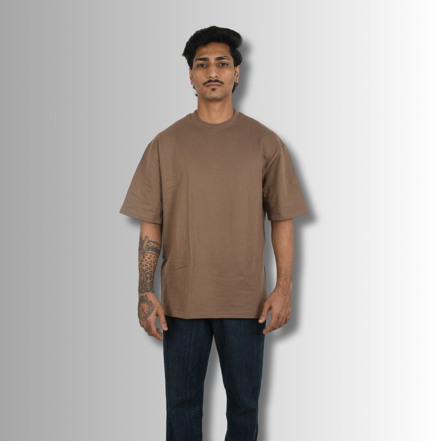 Chocolate - Basic Solid Oversized Cotton Tee