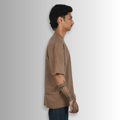 Chocolate - Basic Solid Oversized Cotton Tee