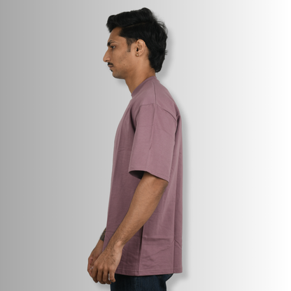 Dull Pink - Basic Solid Oversized Cotton Tee