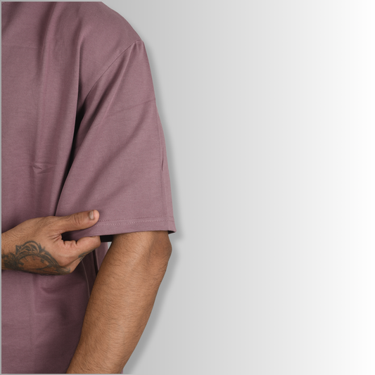 Dull Pink - Basic Solid Oversized Cotton Tee