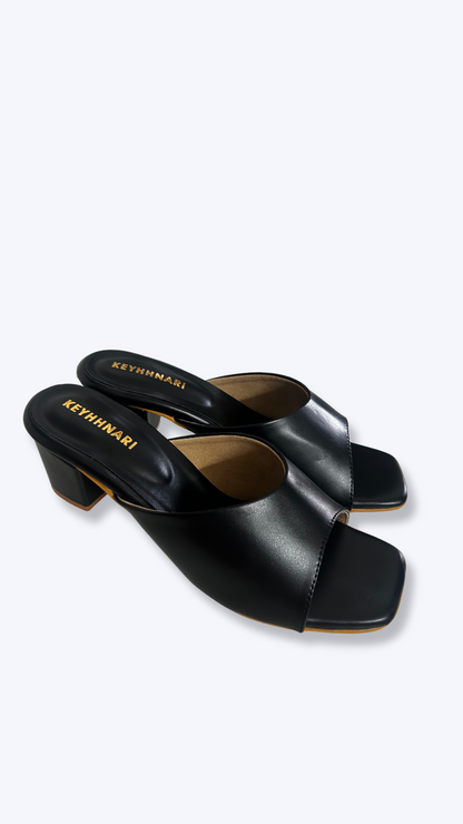 Daily Wear Block Heel Sandals - Black