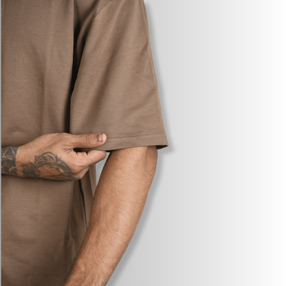 Chocolate - Basic Solid Oversized Cotton Tee