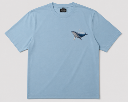 WHALE - SKY BLUE UNISEX TSHIRTS