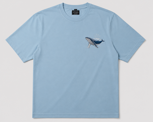 WHALE - SKY BLUE UNISEX TSHIRTS